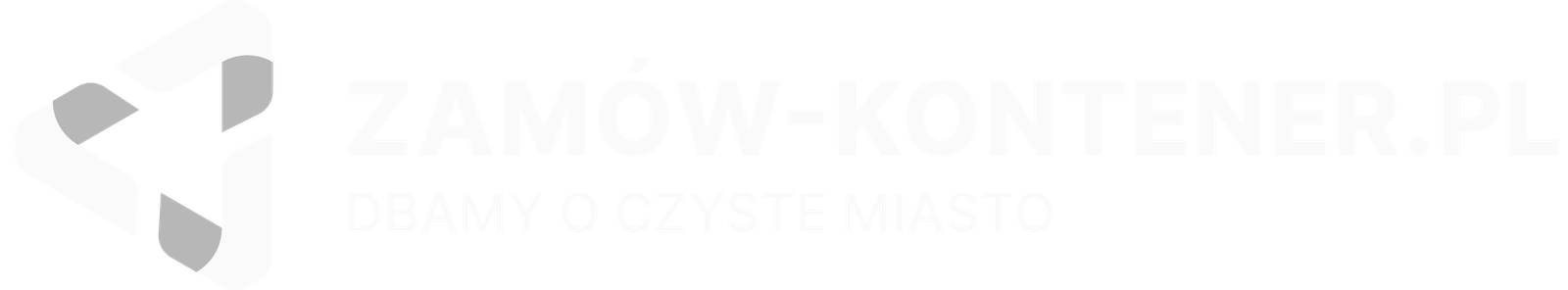 Białe logo Zamów Kontener