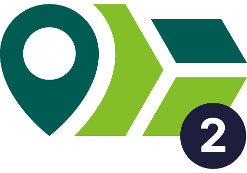 Ikonka przedstawiająca podanie lokalizacji kontenera